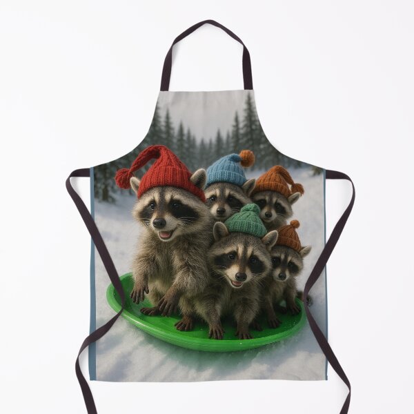 Item preview, Racoon Family Goes Sledding designed and sold by Tridentulus.