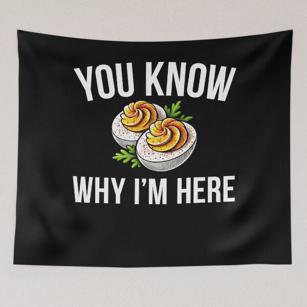 Item preview, You Dinner And Deviled Egg Fans For Funny Retro Thanksgiving Holiday I'm Lovers Gift Here Why Deviled Know Humor Egg designed and sold by PAMELANUNZIO.