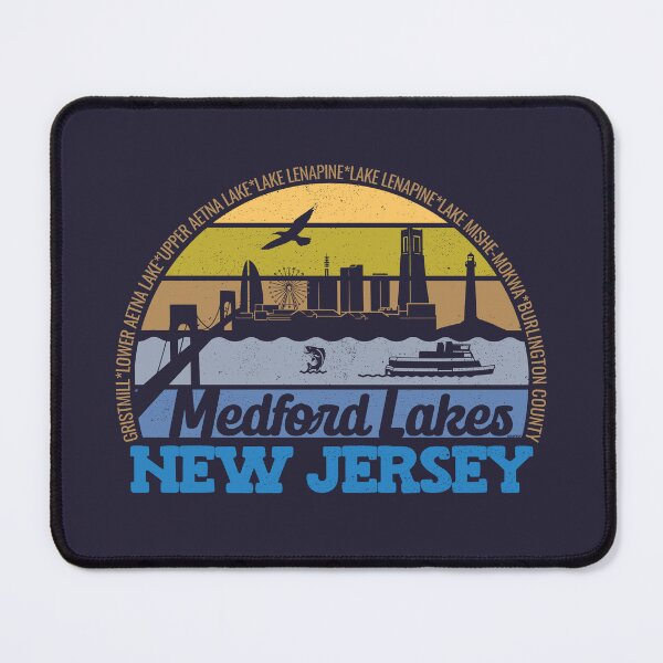 Item preview, Medford Lakes New Jersey Sunset Retro Vintage Local Pride Logo designed and sold by CRHPOD20.