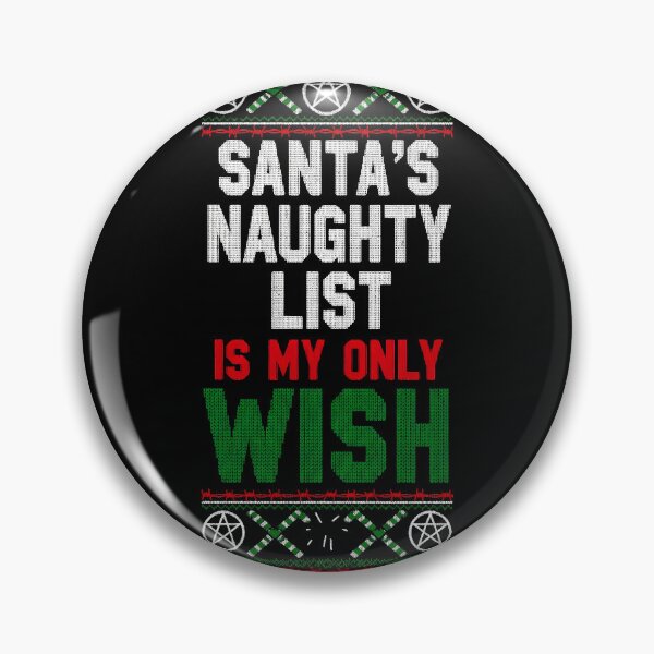 Item preview, Santa's Naughty List Ugly Sweater Goth Christmas Wish designed and sold by VividDripCo.