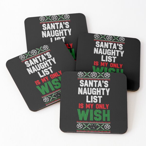 Item preview, Santa's Naughty List Ugly Sweater Goth Christmas Wish designed and sold by VividDripCo.