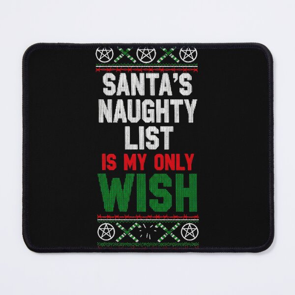 Item preview, Santa's Naughty List Ugly Sweater Goth Christmas Wish designed and sold by VividDripCo.