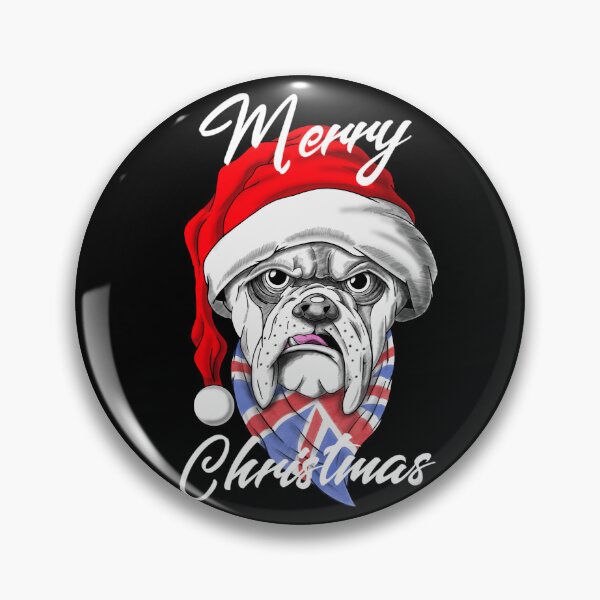 Item preview, English bulldog dog christmas santa xmas / Christmas dog  designed and sold by TheEndDesign.