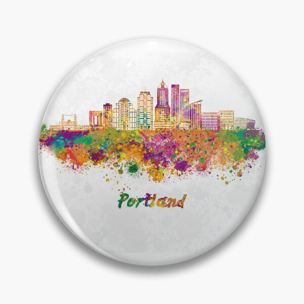 Item preview, Portland skyline in watercolor Resist Portland Frog Protest,Anti ICE Anti Fascism Vintage Activist , Resistance Essential  designed and sold by BePosh.