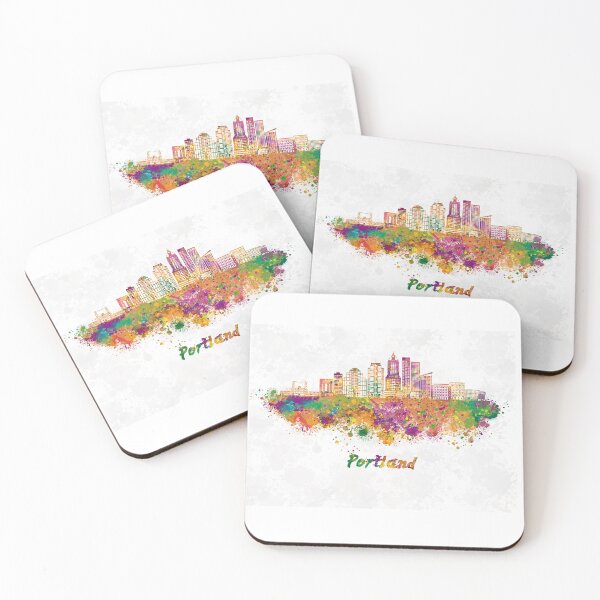 Item preview, Portland skyline in watercolor Resist Portland Frog Protest,Anti ICE Anti Fascism Vintage Activist , Resistance Essential  designed and sold by BePosh.