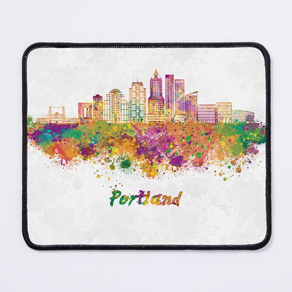Item preview, Portland skyline in watercolor Resist Portland Frog Protest,Anti ICE Anti Fascism Vintage Activist , Resistance Essential designed and sold by BePosh.