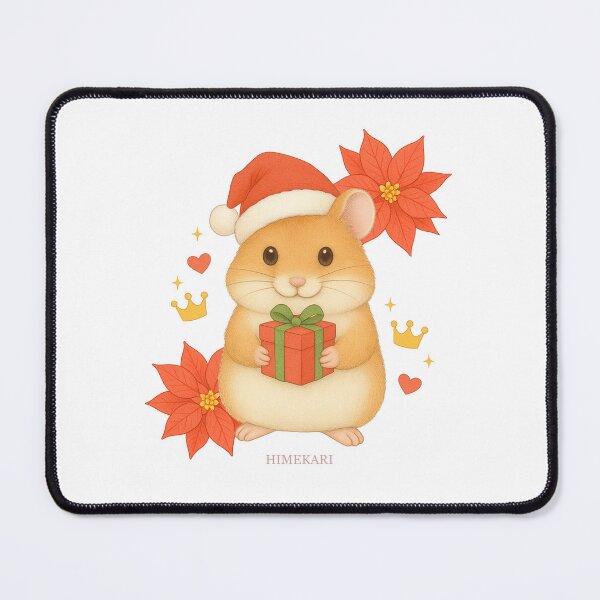 Item preview, Christmas Hamster with Poinsettia - Transparent designed and sold by HIMEKARI.