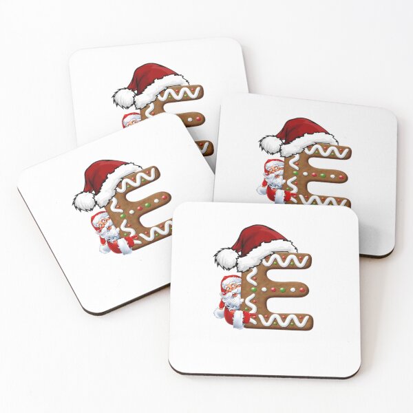 Item preview, Gingerbread Letter E Christmas Design | Cute Santa Alphabet Cookie Art designed and sold by Pandastore14.