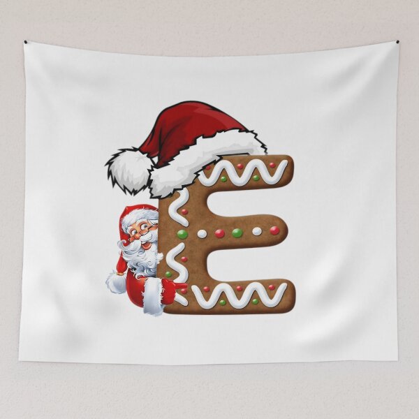 Item preview, Gingerbread Letter E Christmas Design | Cute Santa Alphabet Cookie Art designed and sold by Pandastore14.