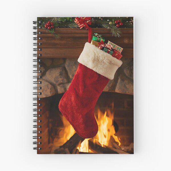 Item preview, Warm Holiday Hearth – Cozy Stocking Illustration designed and sold by Valeree Store.