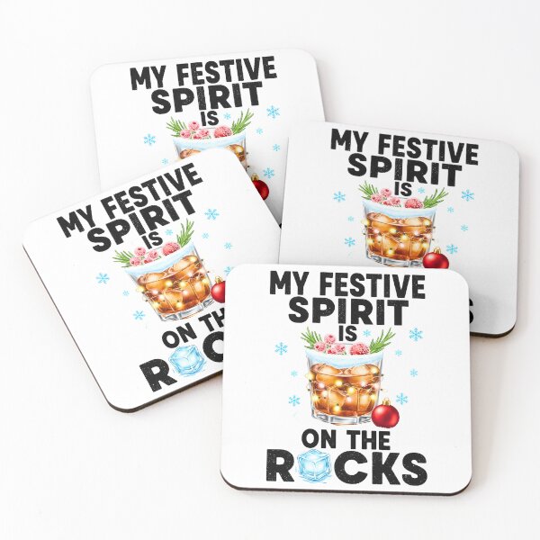 Item preview, My Festive Spirit Is On The Rocks Funny Christmas Drink designed and sold by VividDripCo.