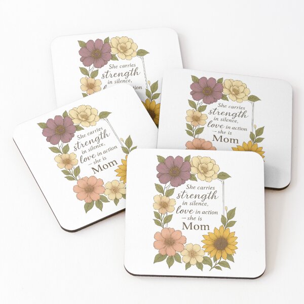 Item preview, She Is Mom – Floral Mother’s Day Quote Design with Vintage Flowers designed and sold by inkoutninja.