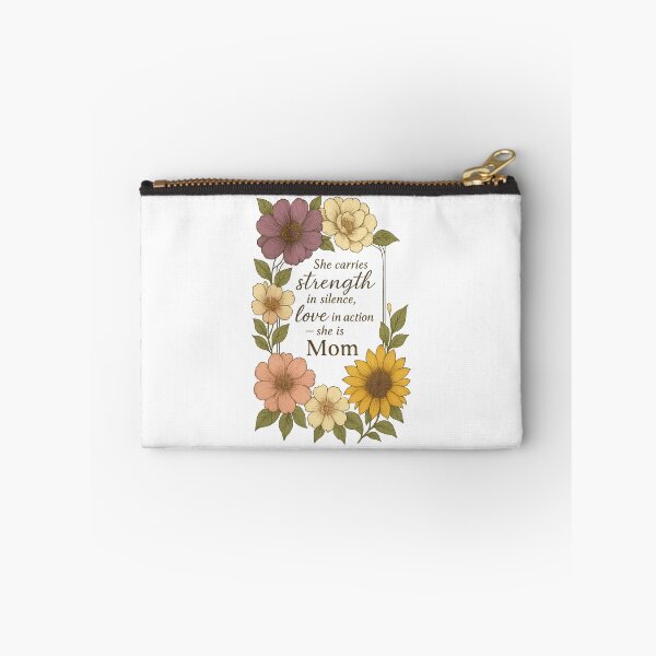 Item preview, She Is Mom – Floral Mother’s Day Quote Design with Vintage Flowers designed and sold by inkoutninja.