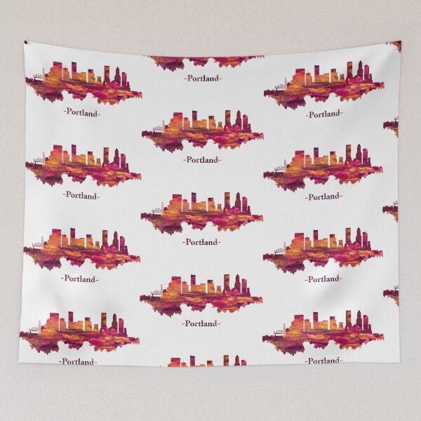 Item preview, Portland Oregon skyline in red Resist Portland Frog Protest,Anti ICE Anti Fascism Vintage Activist , Resistance Essential  designed and sold by BePosh.