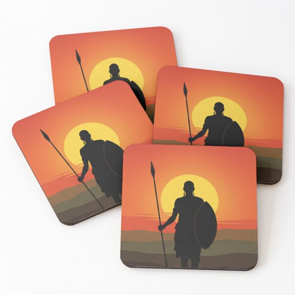 Item preview, Maasai Warrior Silhouette with Landscape designed and sold by SineCreatives.