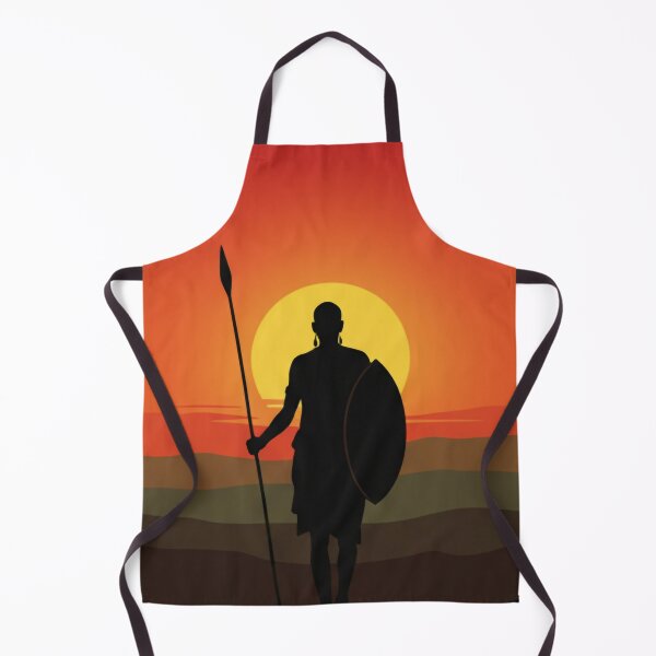 Item preview, Maasai Warrior Silhouette with Landscape designed and sold by SineCreatives.