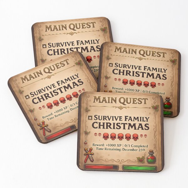 Item preview, Main Quest Survive Family Christmas Funny Gaming Holiday Shirt Gamer Gift |Tee designed and sold by GiftsForge.