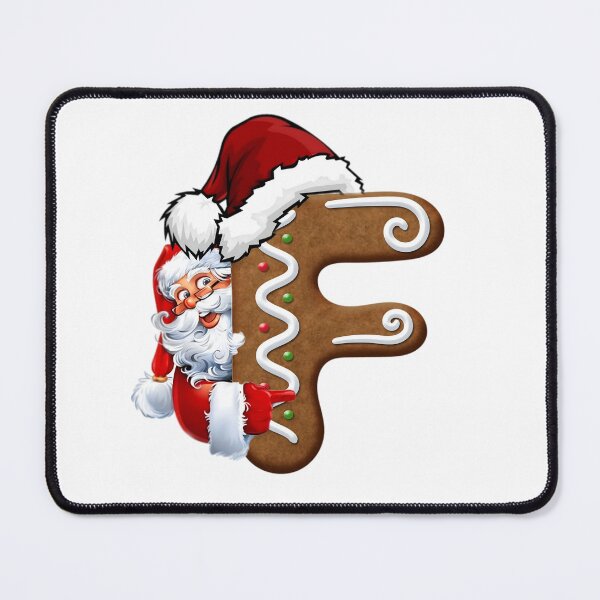 Item preview, Gingerbread Letter F Christmas Design | Cute Santa Alphabet Cookie Art designed and sold by Pandastore14.