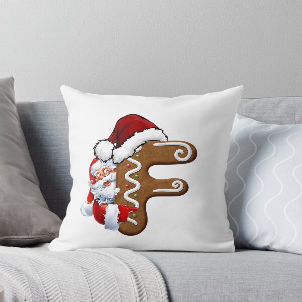Item preview, Gingerbread Letter F Christmas Design | Cute Santa Alphabet Cookie Art designed and sold by Pandastore14.