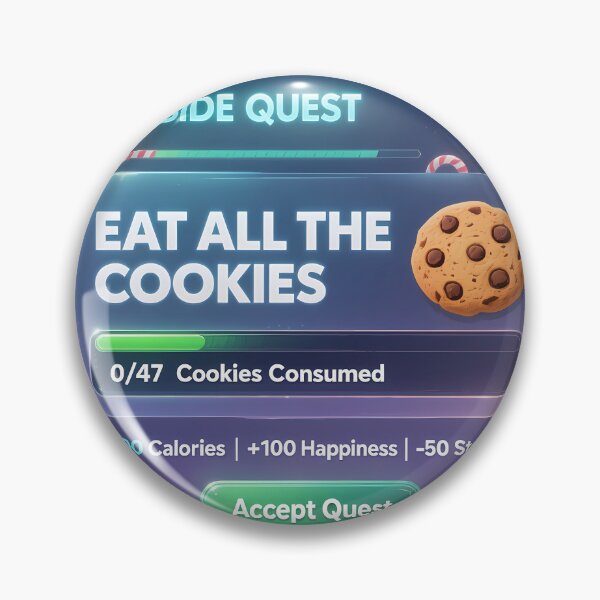 Item preview, Side Quest Eat All Cookies Gaming Christmas Shirt Funny Gamer Holiday Tee designed and sold by GiftsForge.