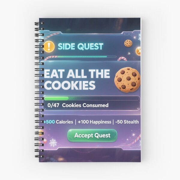 Item preview, Side Quest Eat All Cookies Gaming Christmas Shirt Funny Gamer Holiday Tee designed and sold by GiftsForge.