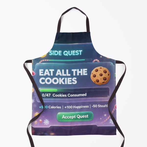 Item preview, Side Quest Eat All Cookies Gaming Christmas Shirt Funny Gamer Holiday Tee designed and sold by GiftsForge.