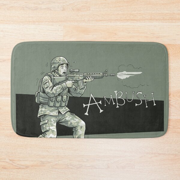 Item preview, Funny Cartoon Soldier "Ambush!" designed and sold by KiwiRider.