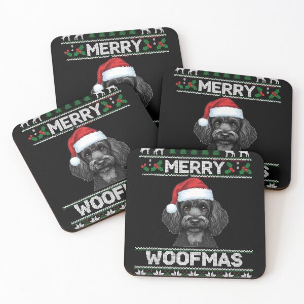 Item preview, Merry Woofmas Black Poodle Ugly Christmas Sweater designed and sold by VividDripCo.