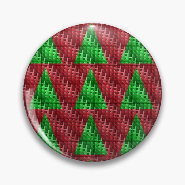 Item preview, Red and Green Geometric Tree designed and sold by Lindsey Popejoy.