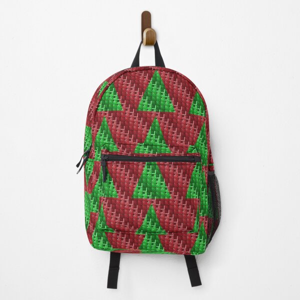 Item preview, Red and Green Geometric Tree designed and sold by Lindsey Popejoy.
