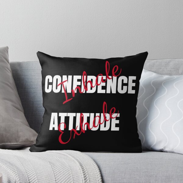 Item preview, Inhale Confidence Exhale Attitude Mindset quote designed and sold by rebuZZ-Apparels-The Minimalistic Buzz.