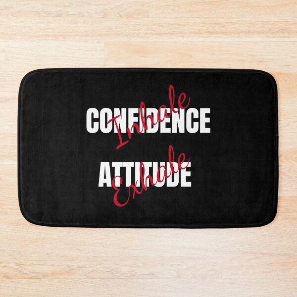 Item preview, Inhale Confidence Exhale Attitude Mindset quote  designed and sold by rebuZZ-Apparels-The Minimalistic Buzz.
