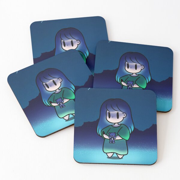 Item preview, Anime Girl with Teddy Bear at Night designed and sold by dcdoes.