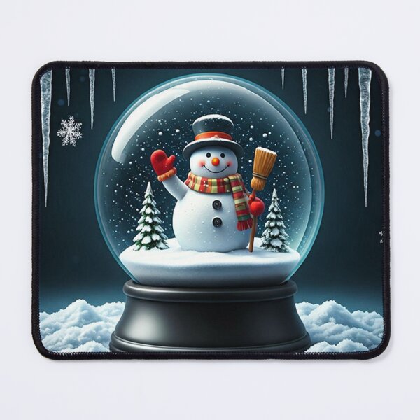 Item preview, Cheerful Snowman Snow Globe – A Sparkling Touch of Winter Magic designed and sold by PixelVibe782.