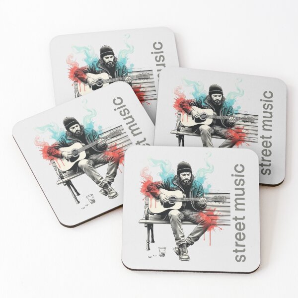 Item preview, "Street Music" - Acoustic Guitar Player designed and sold by KiwiRider.