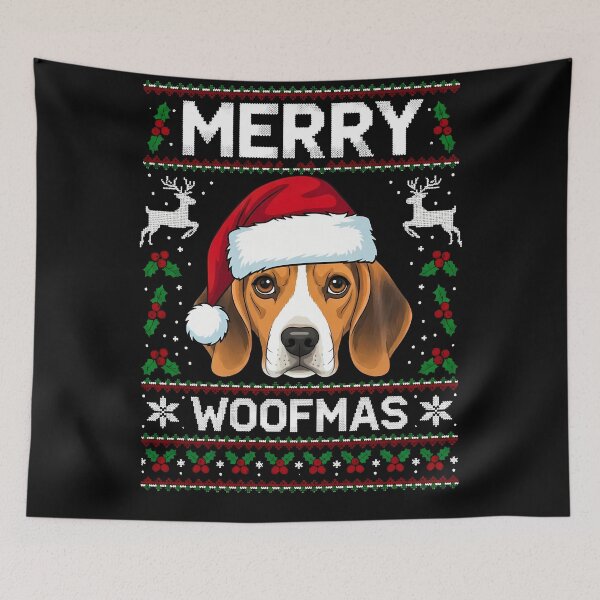 Item preview, Merry Woofmas Beagle Dog Ugly Christmas Sweater designed and sold by VividDripCo.