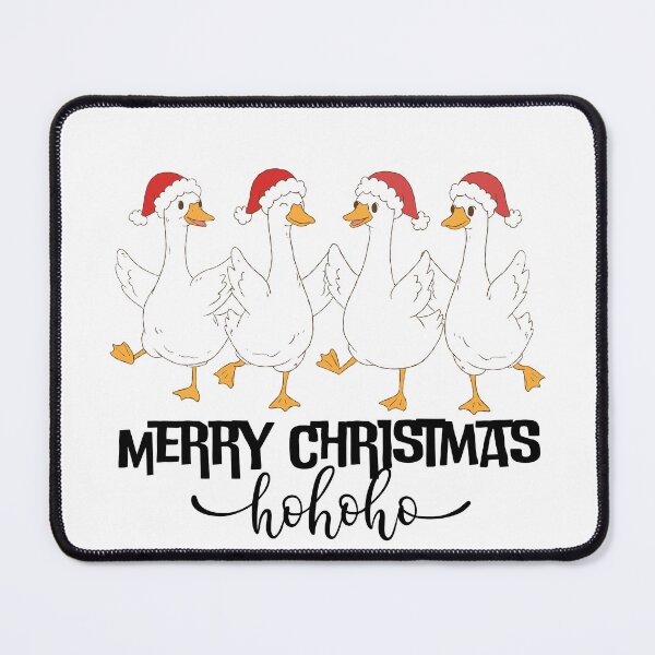 Item preview, Merry Christmas Dancing Ducks – Cute Holiday Ho Ho Ho Design designed and sold by PatiMood.