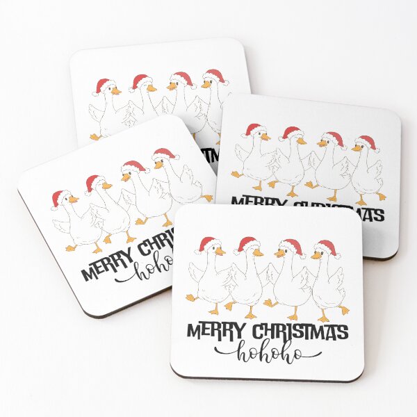 Item preview, Merry Christmas Dancing Ducks – Cute Holiday Ho Ho Ho Design designed and sold by PatiMood.