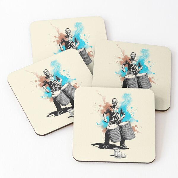 Item preview, Watercolor Street Drummer Illustration designed and sold by KiwiRider.