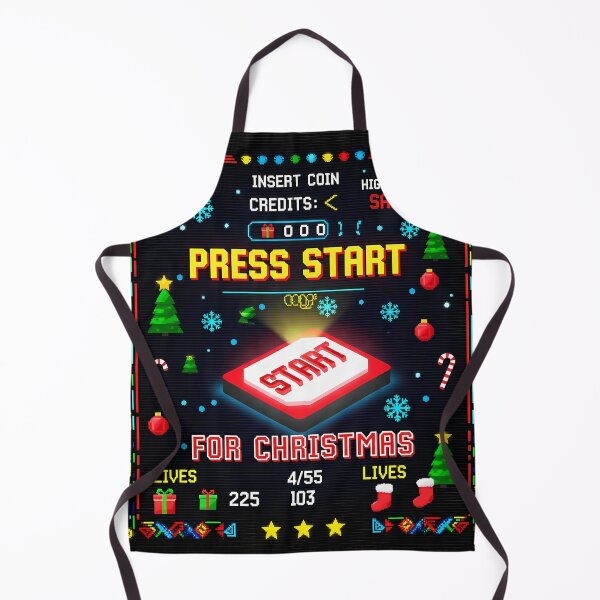 Item preview, Press Start for Christmas Gaming Holiday Shirt Funny Retro Gamer Gift Tee designed and sold by GiftsForge.