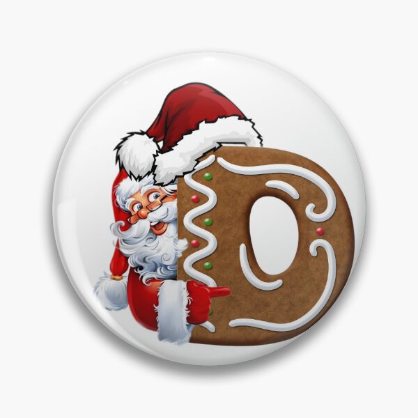 Item preview, Gingerbread Letter D Christmas Design | Cute Santa Alphabet Cookie Art designed and sold by Pandastore14.