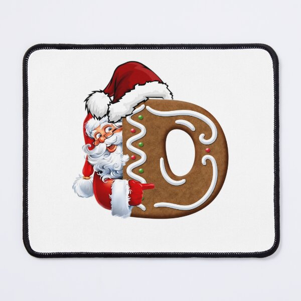 Item preview, Gingerbread Letter D Christmas Design | Cute Santa Alphabet Cookie Art designed and sold by Pandastore14.