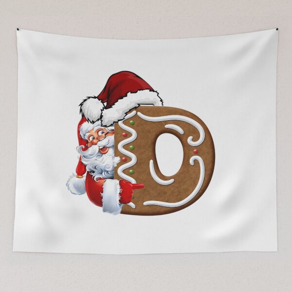 Item preview, Gingerbread Letter D Christmas Design | Cute Santa Alphabet Cookie Art designed and sold by Pandastore14.