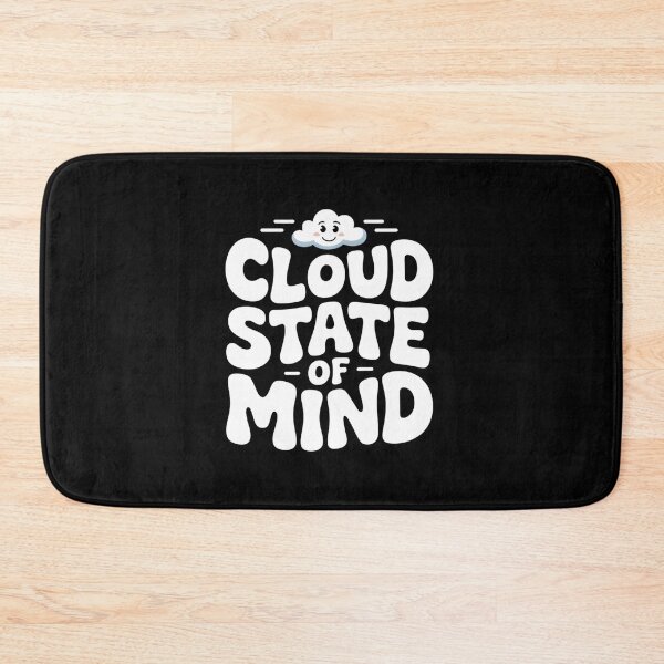 Item preview, Cute Cloud State of Mind – Kawaii Positive Quote for Calm & Mindfulness designed and sold by ViktoonShirts.
