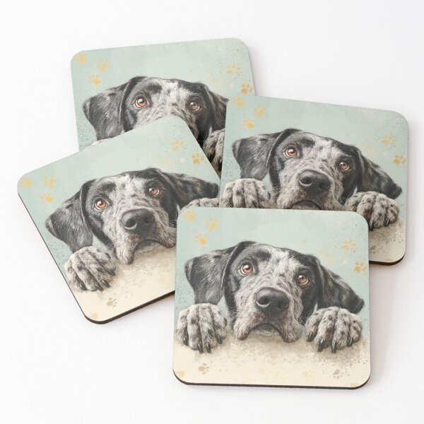 Item preview, Auvergne Pointer Peeking over Wall 01 designed and sold by Elisabeth Lucas.