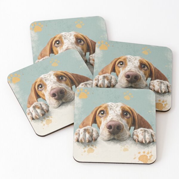 Item preview, Bracco Italiano Peeking over Wall 01 designed and sold by Elisabeth Lucas.