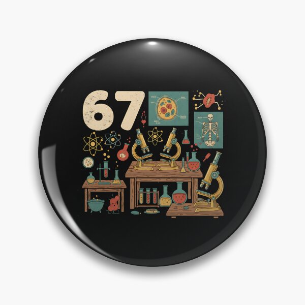 Item preview, Sixty Seven Science Classroom Scene With Fun Colorful Lab Icons And Bright Teacher Energy designed and sold by Han1986.