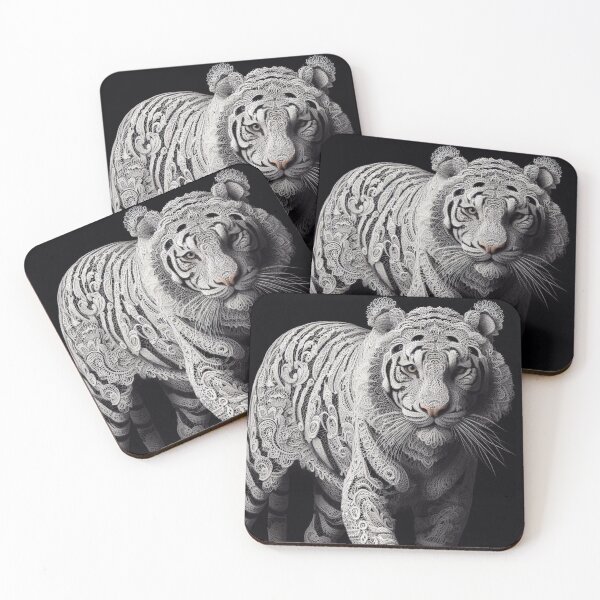 Item preview, Majestic Lace White Tiger designed and sold by purplesensation.