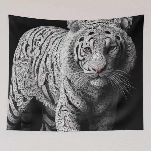 Item preview, Majestic Lace White Tiger designed and sold by purplesensation.