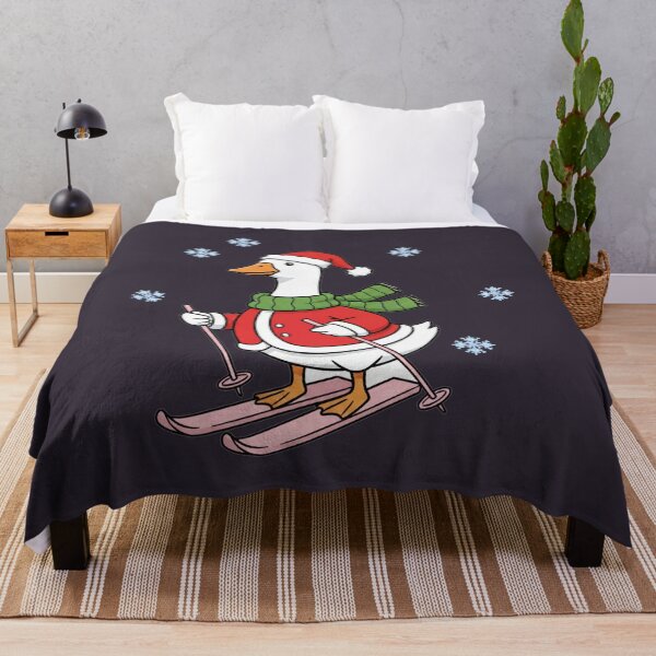 Item preview, Christmas Goose on Skis – Festive Snow Season designed and sold by INNERSELFART.